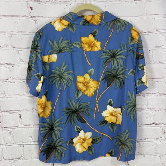 Vintage Caribbean Joe Women’s Hawaiian Shirts L Floral Aloha Tropical Vacation - Picture 12 of 12